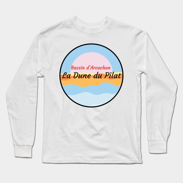 Retro Bassin d'Arcachon La Dune du Pilat Long Sleeve T-Shirt by alvarsprints